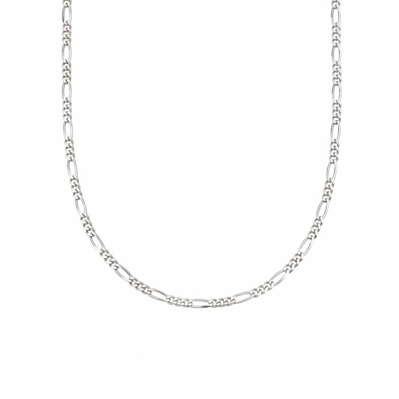 Figaro Chain Necklace Sterling Silver