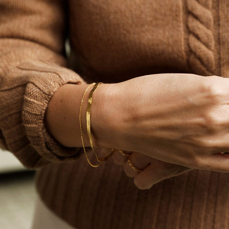 Estée Lalonde Forever Wavy Bracelet Set 18ct Gold Plate