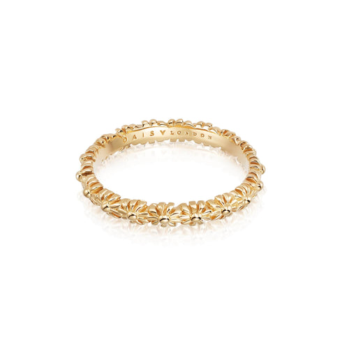 Iota Daisy Ring 18ct Gold Plate