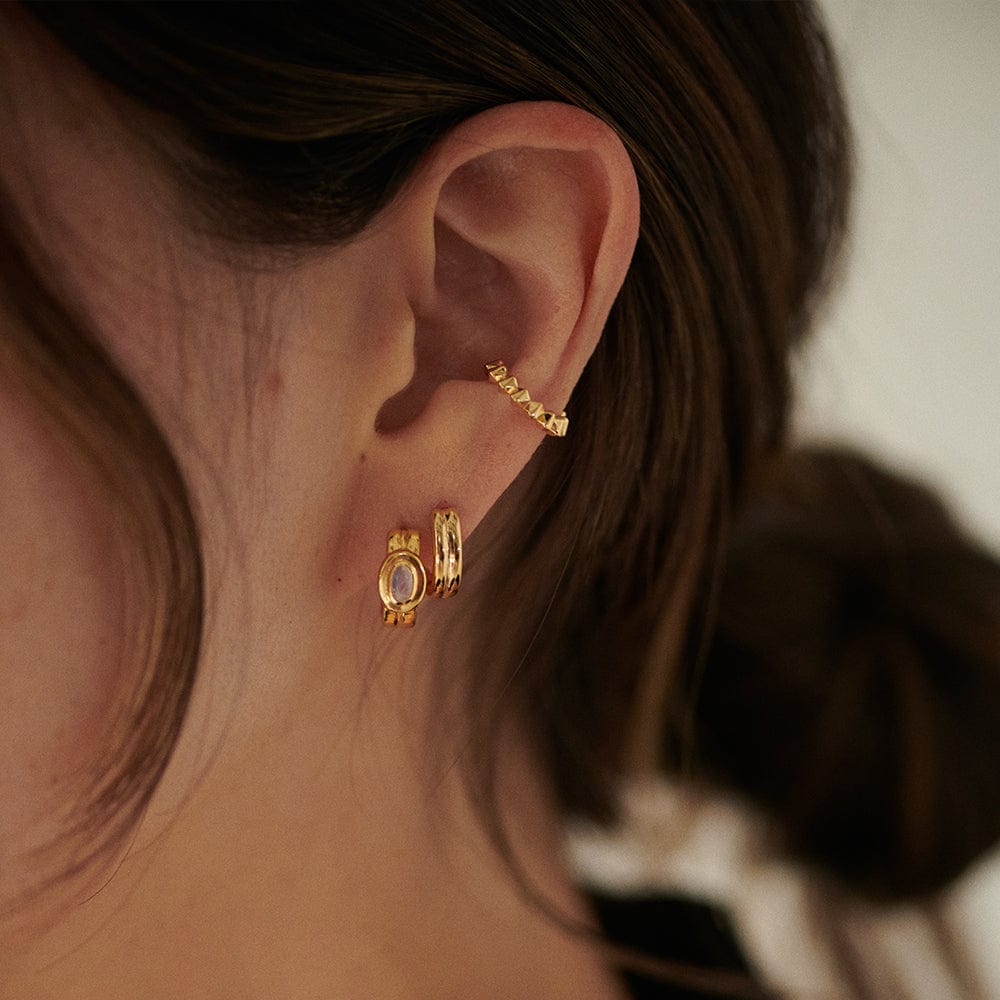 Moonstone huggie earrings Clearance