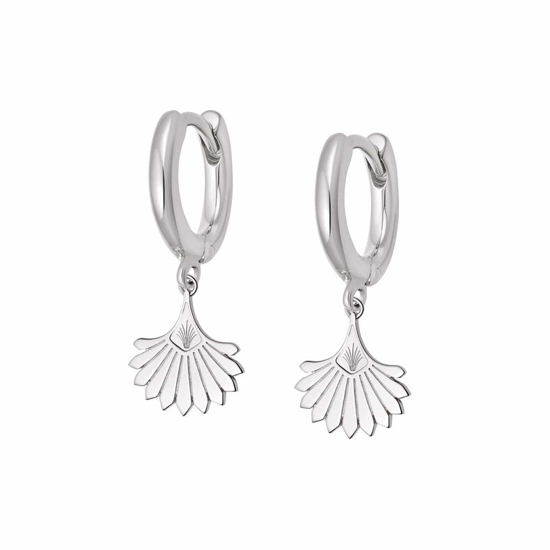 Palm Fan Drop Earrings Sterling Silver recommended