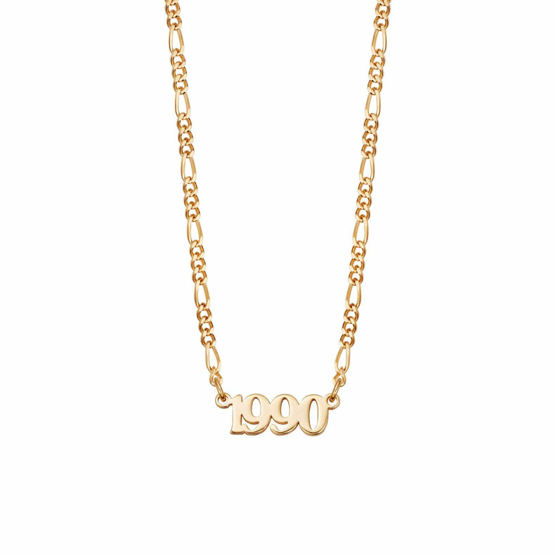 Personalised Year Necklace 18ct Gold