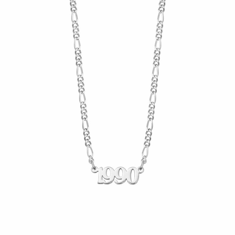Personalised Year Necklace Sterling Silver