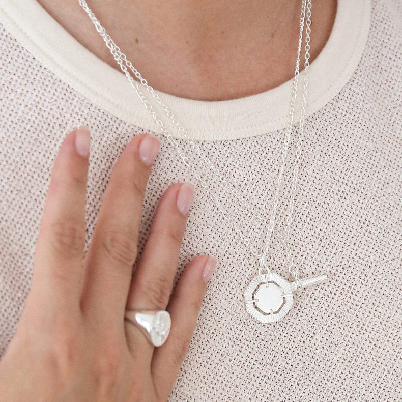 Estée Lalonde Modern Heirloom Necklace Layering Set Sterling Silver