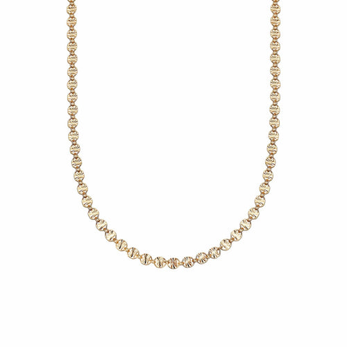 Textured Sunburst Chain Necklace 18ct Gold Plate