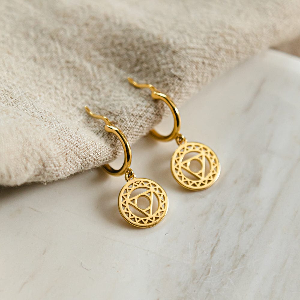 Buy Throat Chakra Earrings Gold Online Online Daisy London
