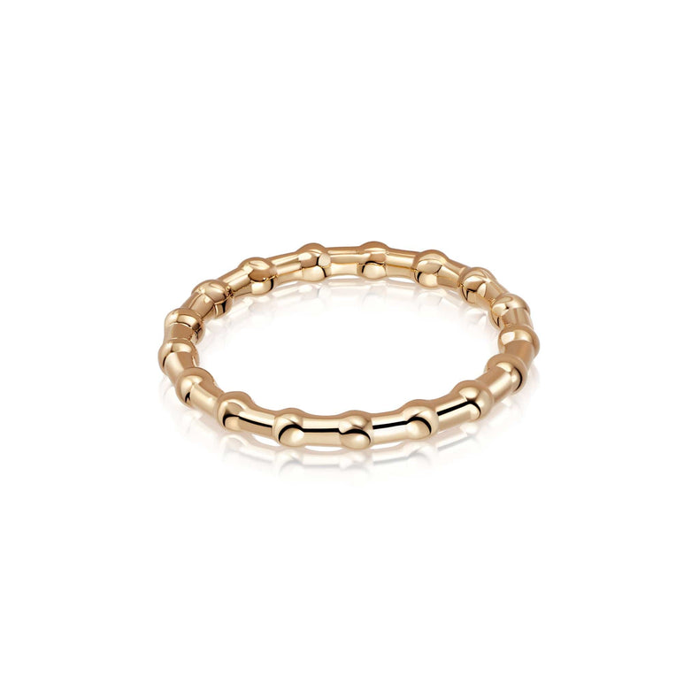 Modern Bobble Stacking Ring 18ct Gold Plate
