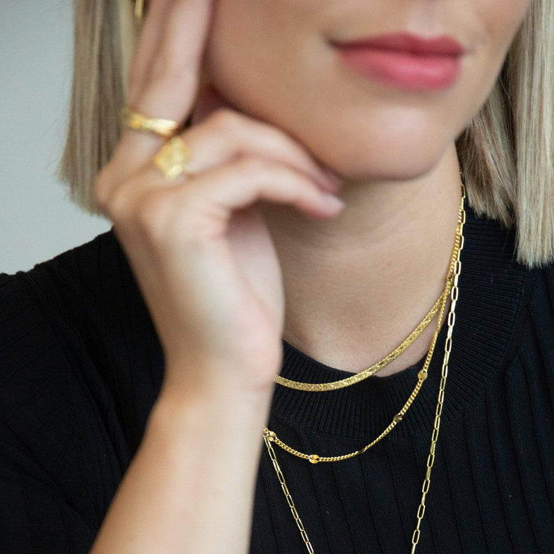 Estée Lalonde 'You Give Me Light' Layering Necklace Set 18ct Gold Plate