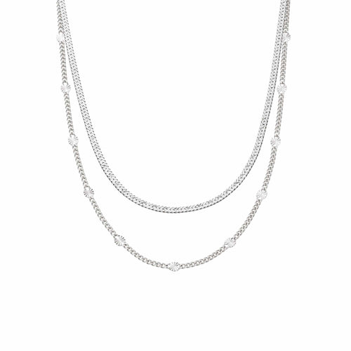 Estée Lalonde 'You Give Me Light' Layering Necklace Set Sterling Silver