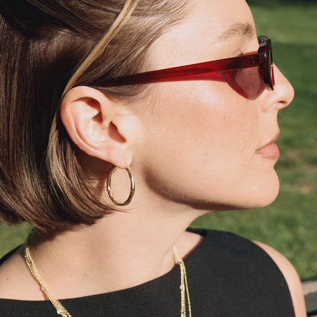 Estée Lalonde Goddess Glow Hoop Earrings 18ct Gold Plate recommended