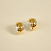 Polly Newman Mixed Metal Bold Hoop Earrings Silver Plate