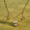 Shrimps Chunky Charm Necklace Layering Set 18ct Gold Plate