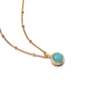 Amazonite Healing Stone Necklace 18ct Gold Plate recommended