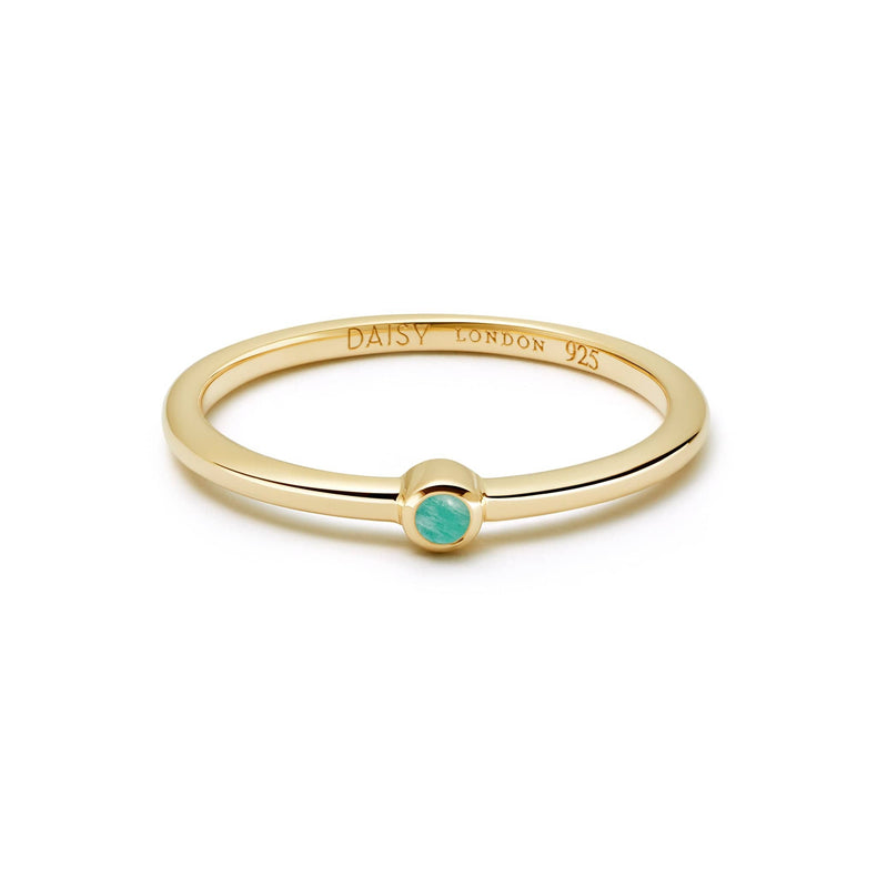 Amazonite Healing Stone Ring 18ct Gold Plate recommended
