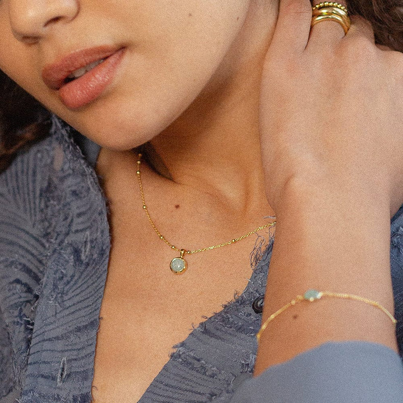 Amazonite Layering Set 18ct Gold Plate