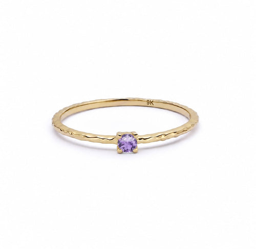 Amethyst February Birthstone Ring 9ct Solid Gold