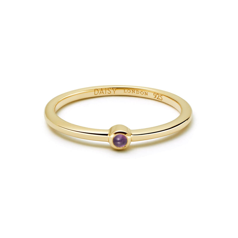 Amethyst Healing Stone Ring 18ct Gold Plate recommended