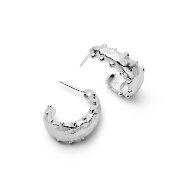 Amulet Bobble Hoop Earrings Sterling Silver