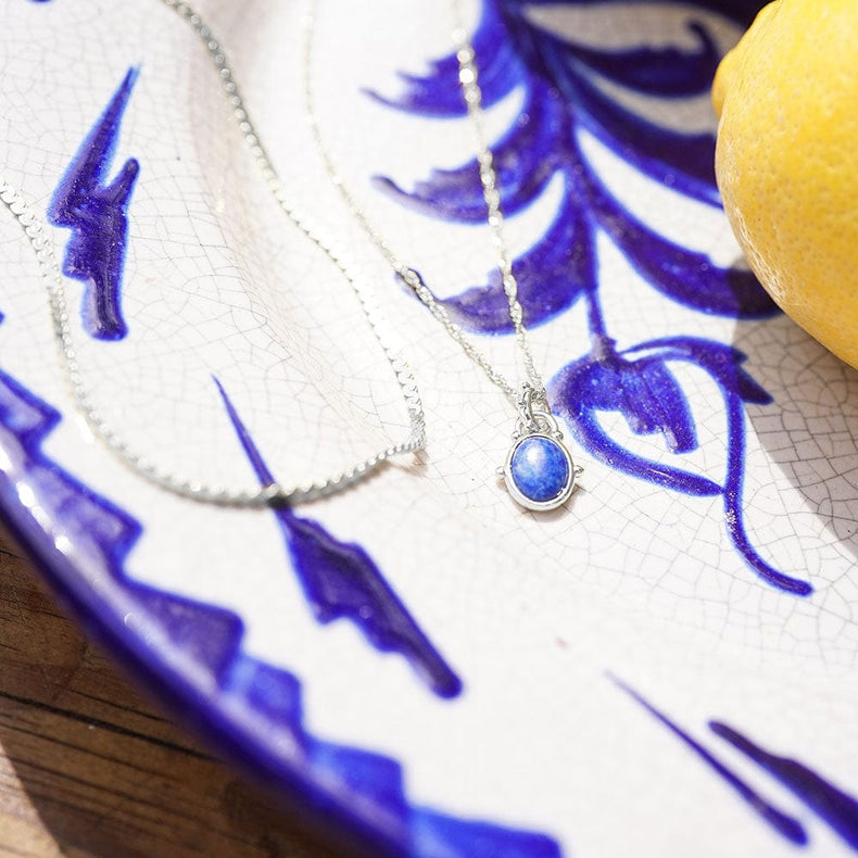 Amulet Lapis Necklace Sterling Silver
