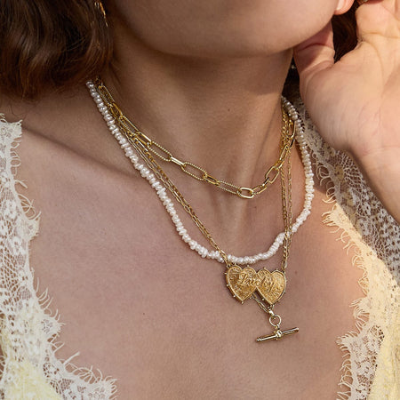 Amulet T Bar Necklace 18ct Gold Plate recommended