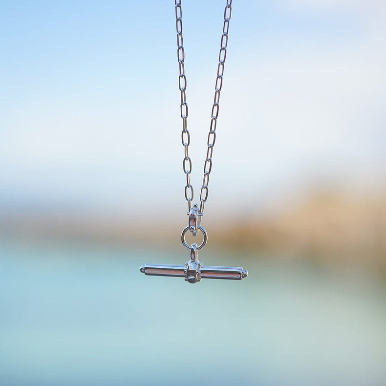 Amulet T Bar Necklace Sterling Silver