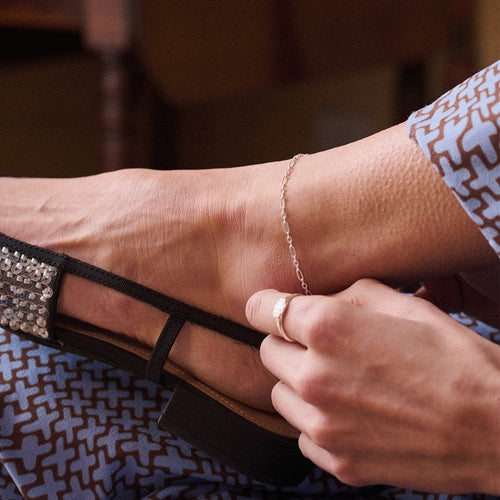 Apollo Chain Anklet Sterling Silver