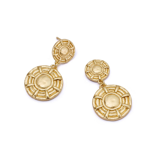 Apollo Double Drop Earrings 18ct Gold Plate