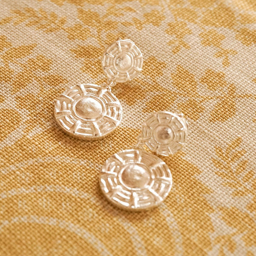 Apollo Earrings & Pendant Necklace Layering Set Sterling Silver