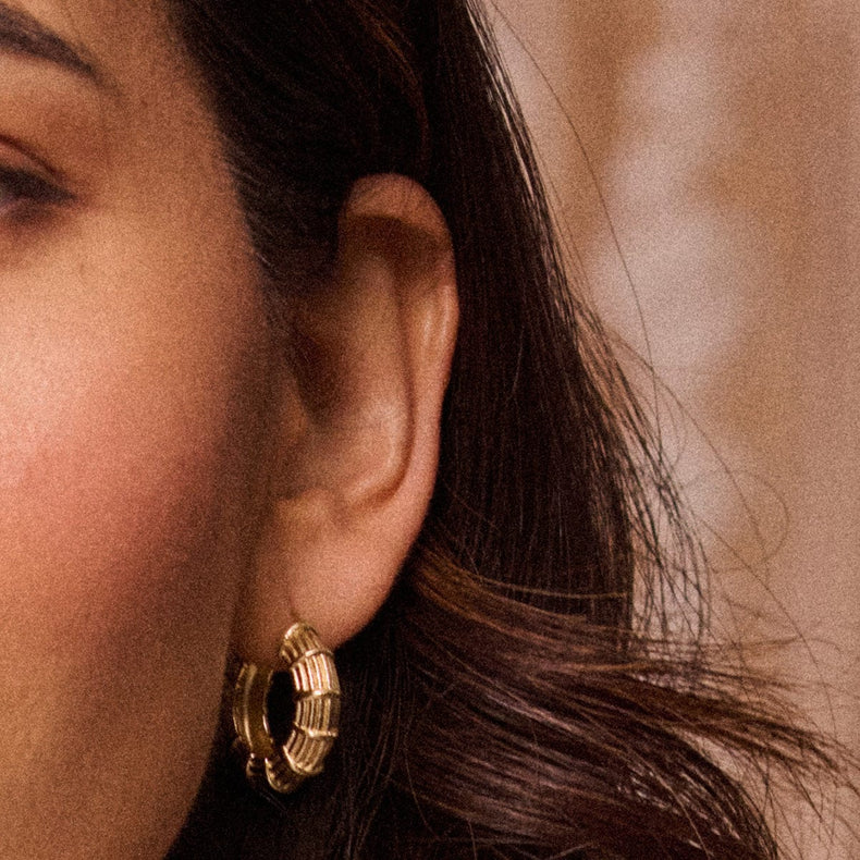 Apollo Large Hoop 18ct Gold Plate