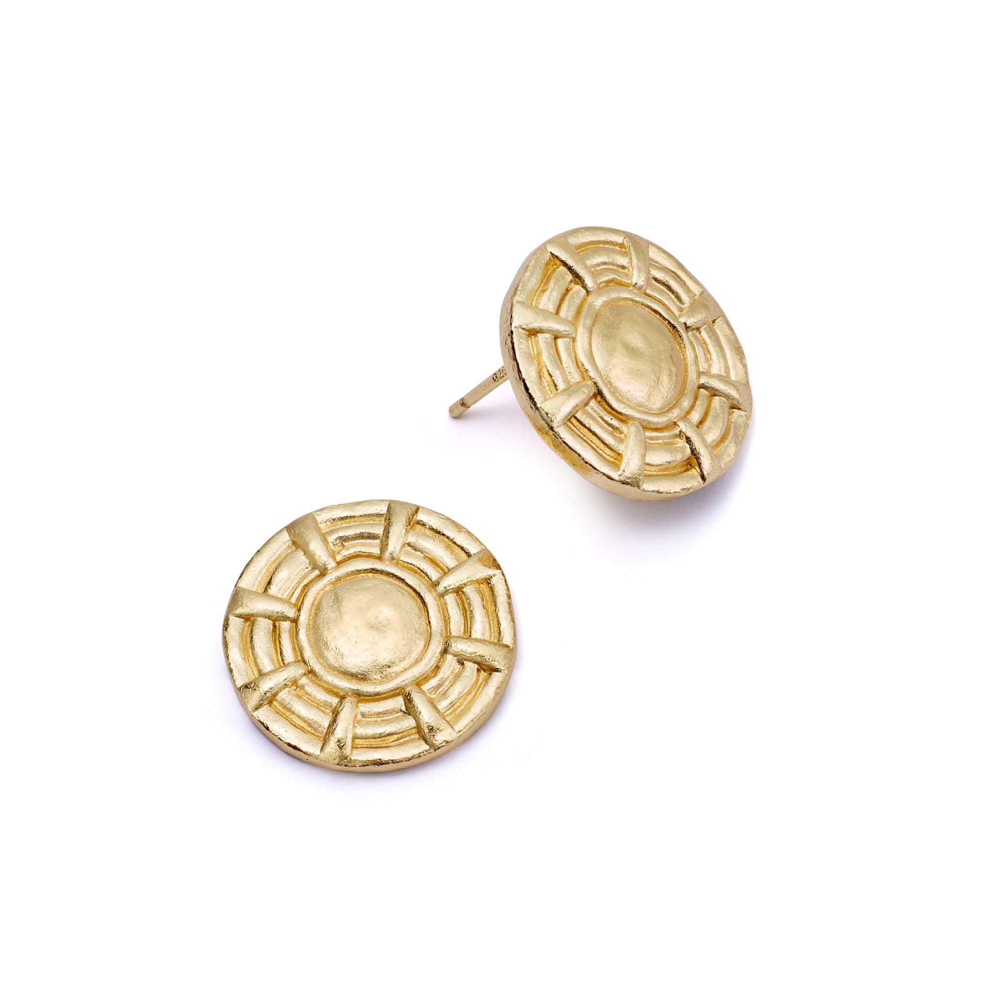 Apollo Oversized Stud Earrings 18ct Gold Plate – Daisy London