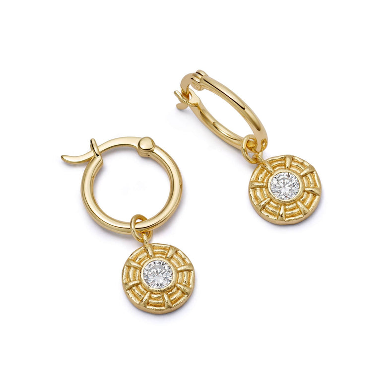 Apollo Sparkle Drop Earrings 18ct Gold Plate