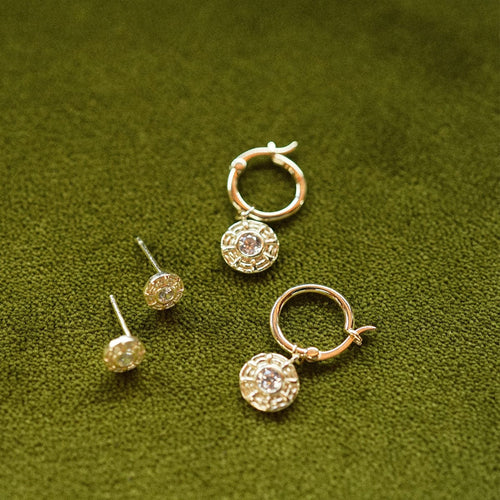 Apollo Sparkle Earring Stack 18ct Gold Plate