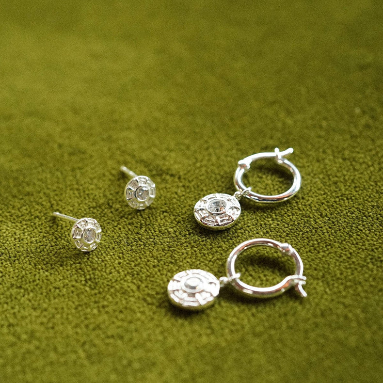 Apollo Sparkle Earring Stack Sterling Silver