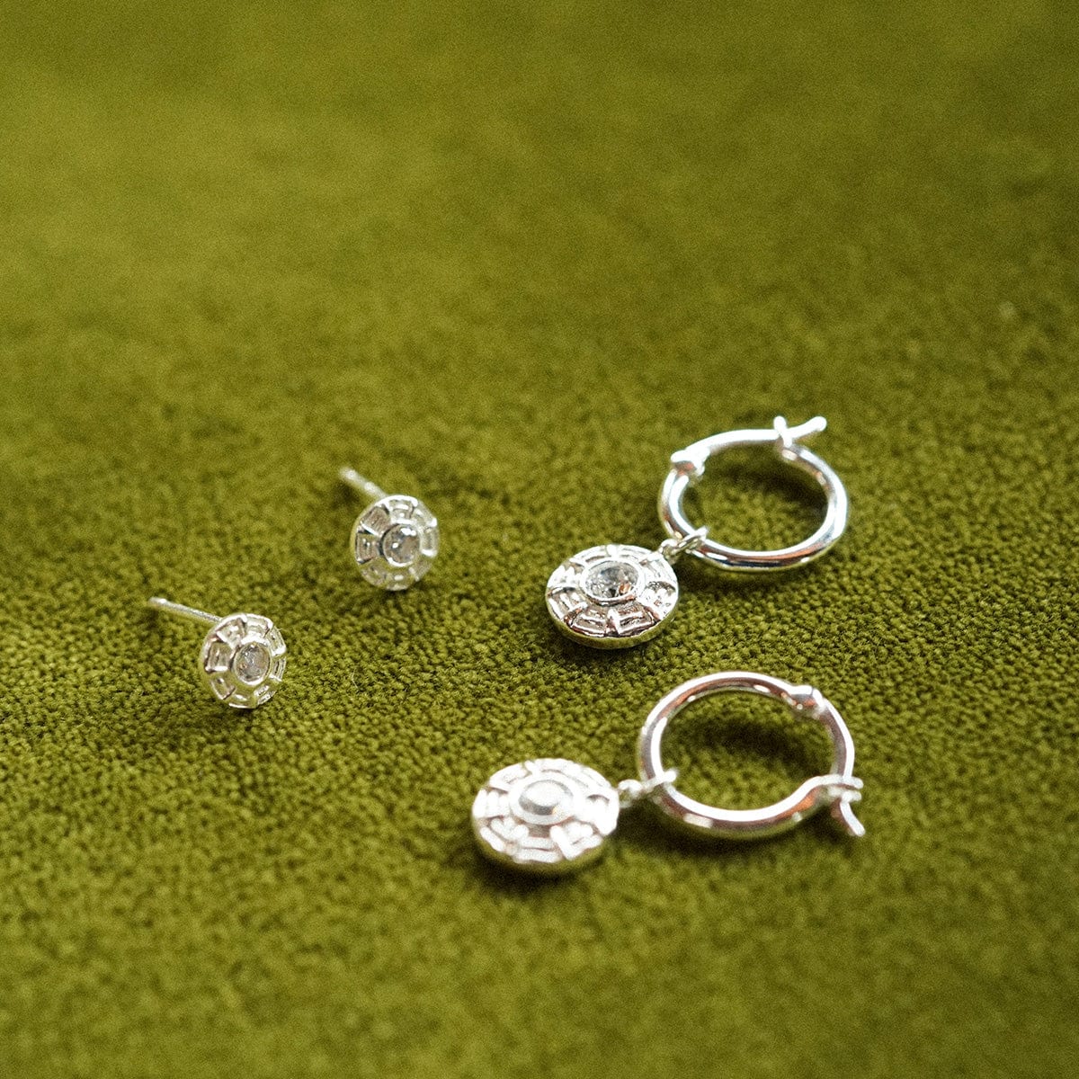 Apollo Sparkle Earring Stack Sterling Silver