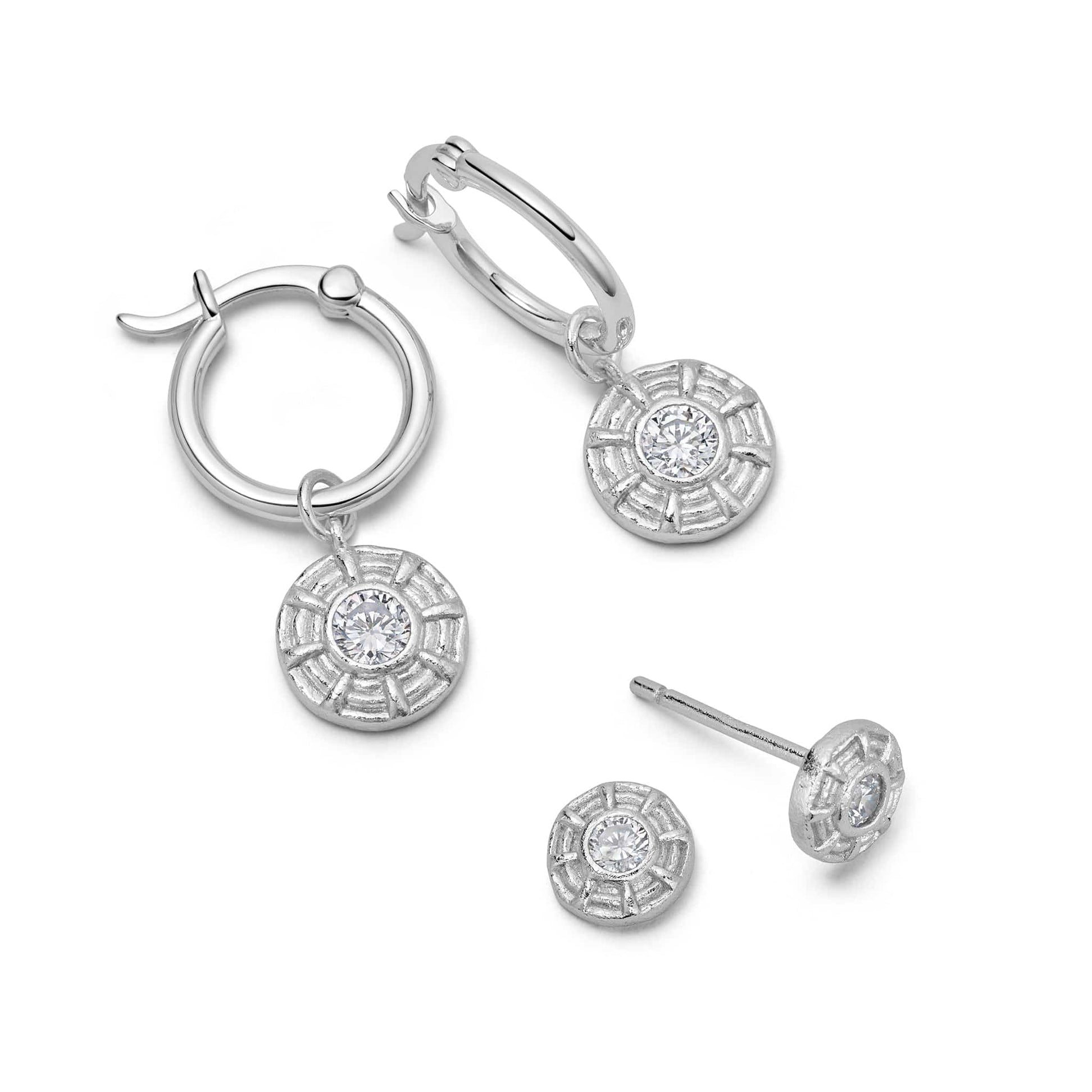Apollo Sparkle Earring Stack Sterling Silver