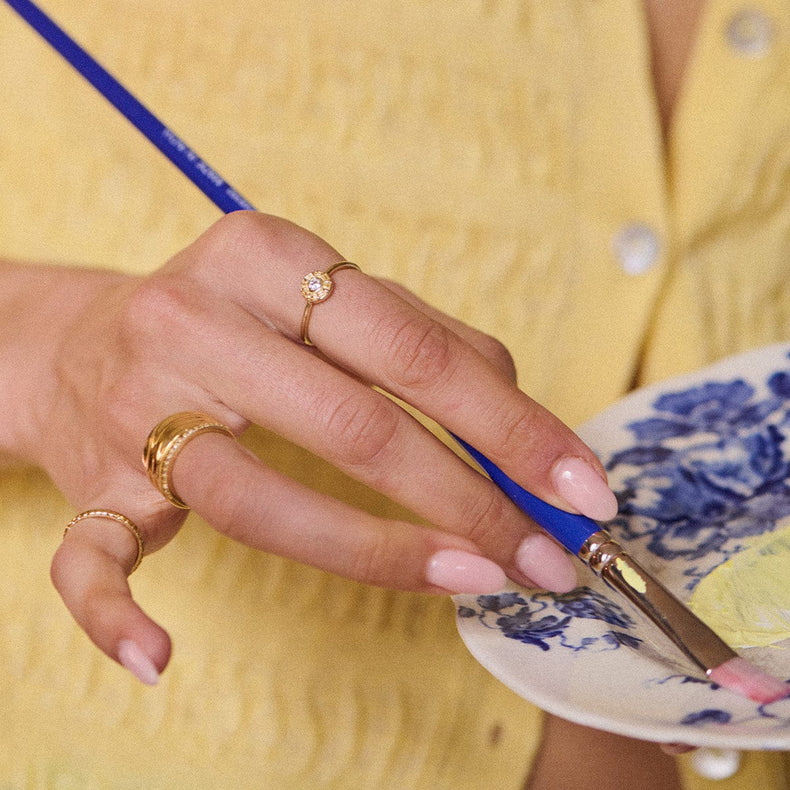 Apollo Sparkle Ring 18ct Gold Plate