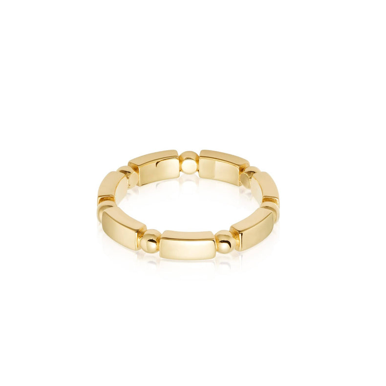 Ball & Bar Chunky Ring 18ct Gold Plate recommended