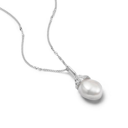 Baroque Pearl Shell Necklace Sterling Silver recommended