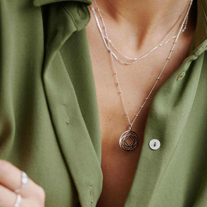 Base Chakra Necklace Sterling Silver