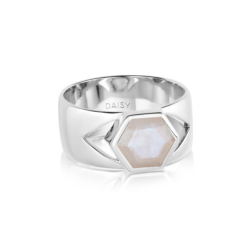 Beloved Bold Moonstone Band Ring Sterling Silver recommended