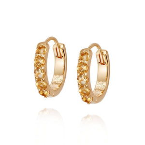Beloved Citrine Huggie Earrings 18ct Gold Plate recommended