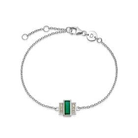 Beloved Green Onyx Baguette Bracelet Sterling Silver recommended