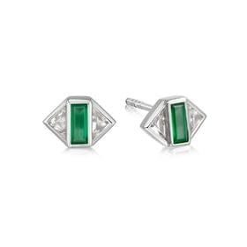 Beloved Green Onyx Stud Earrings Sterling Silver recommended