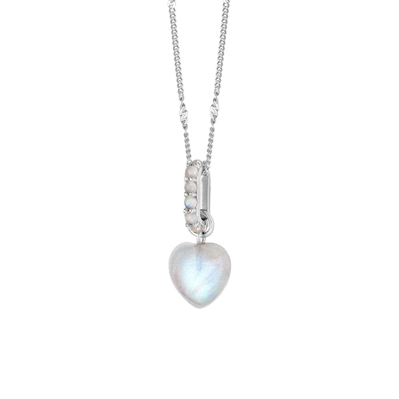 Beloved Moonstone Heart Drop Pendant Sterling Silver recommended