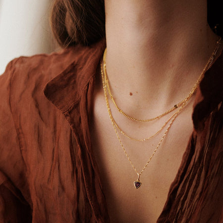 Birthstone Charm Necklace 18ct Gold Plate recommended