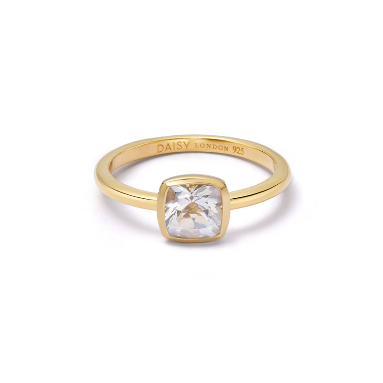 Birthstone Ring 18ct Gold Plate recommended