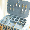 Blue Stripe Large Jewellery Case