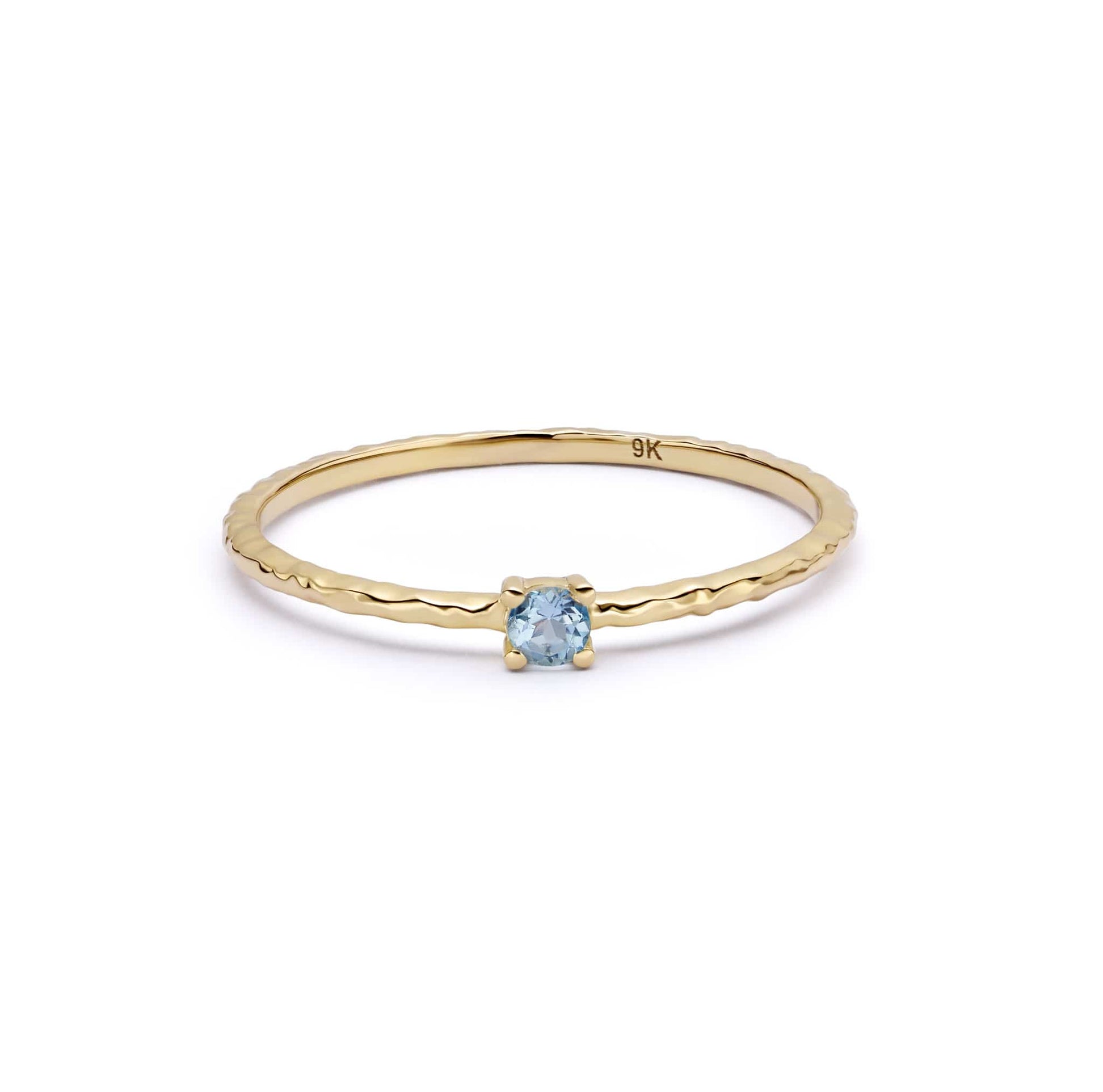Blue Topaz December Birthstone Ring 9ct Solid Gold