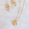 Bobble Heart Gift Set 18ct Gold Plate