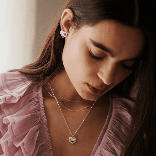 Bobble Heart Gift Set Sterling Silver